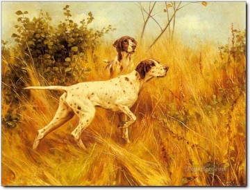  Hunter Painting - hunter dogs 34